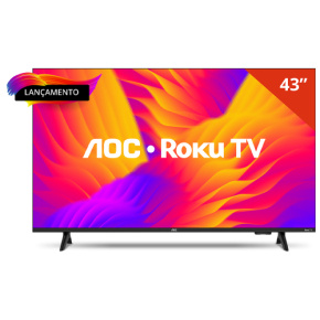 TV 43P AOC LED SMART ROKU WIFI FULL HD USB HDMI